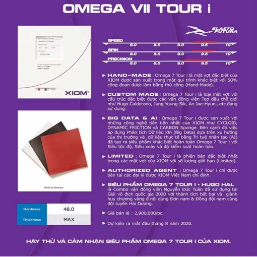 Mặt vợt Xiom OMEGA VII TOUR i