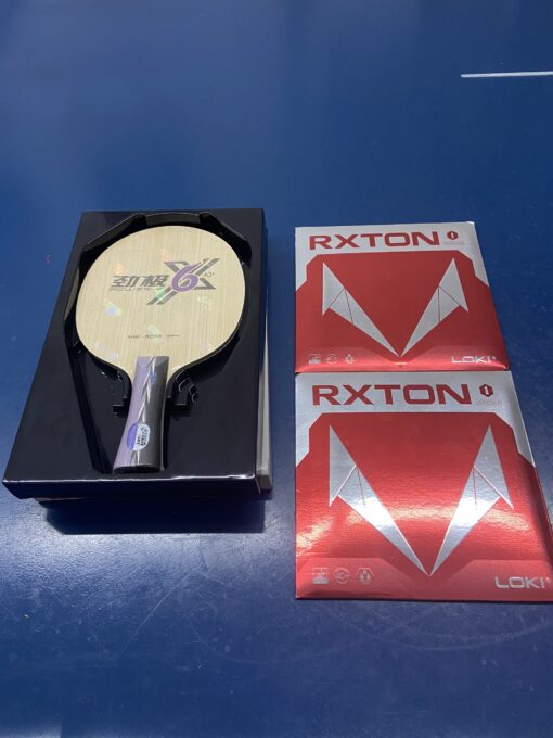 Combo cốt vợt DHS PG6X kết hợp với 2 mặt vợt Loki Rxton I
