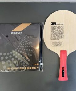 Combo cốt vợt 3W kết hợp với đôi mặt vợt Razer (Hồng)