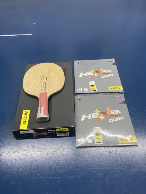Combo vợt Andro Treiber CO kết hợp với đôi mặt vợt Andro Hexer Duro