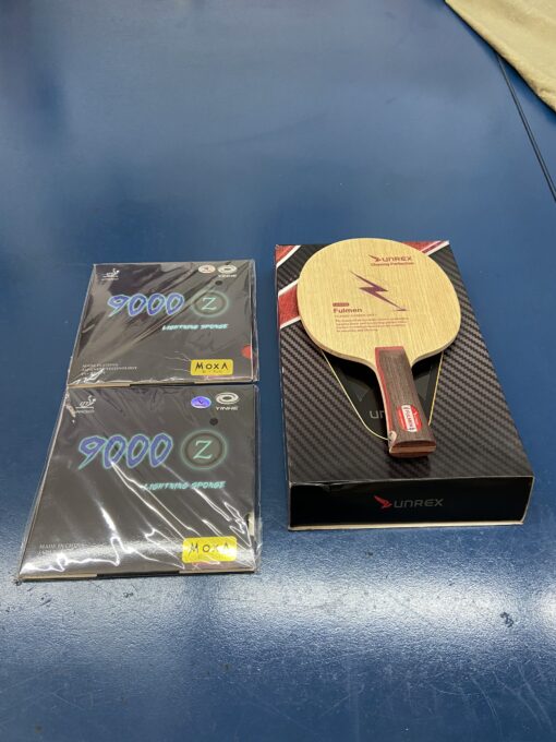 Combo vợt Unrex Fulmen kết hợp với 2 mặt Yinhe 9000Z