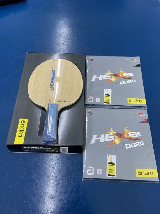 Combo cốt vợt Andro Treiber Q kết hợp đôi mặt Andro Hexer Duro