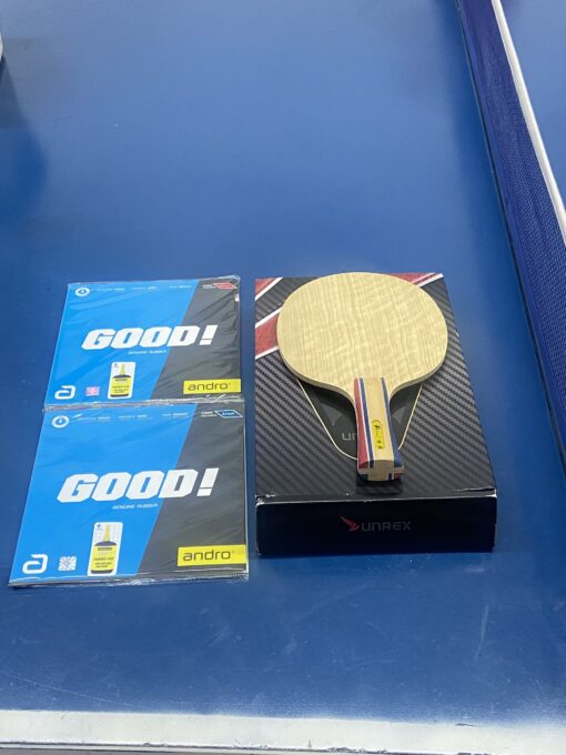 Combo cốt vợt Palio ( phiên bản gỗ đặc biệt) kết hợp đôi mặt Andro Good