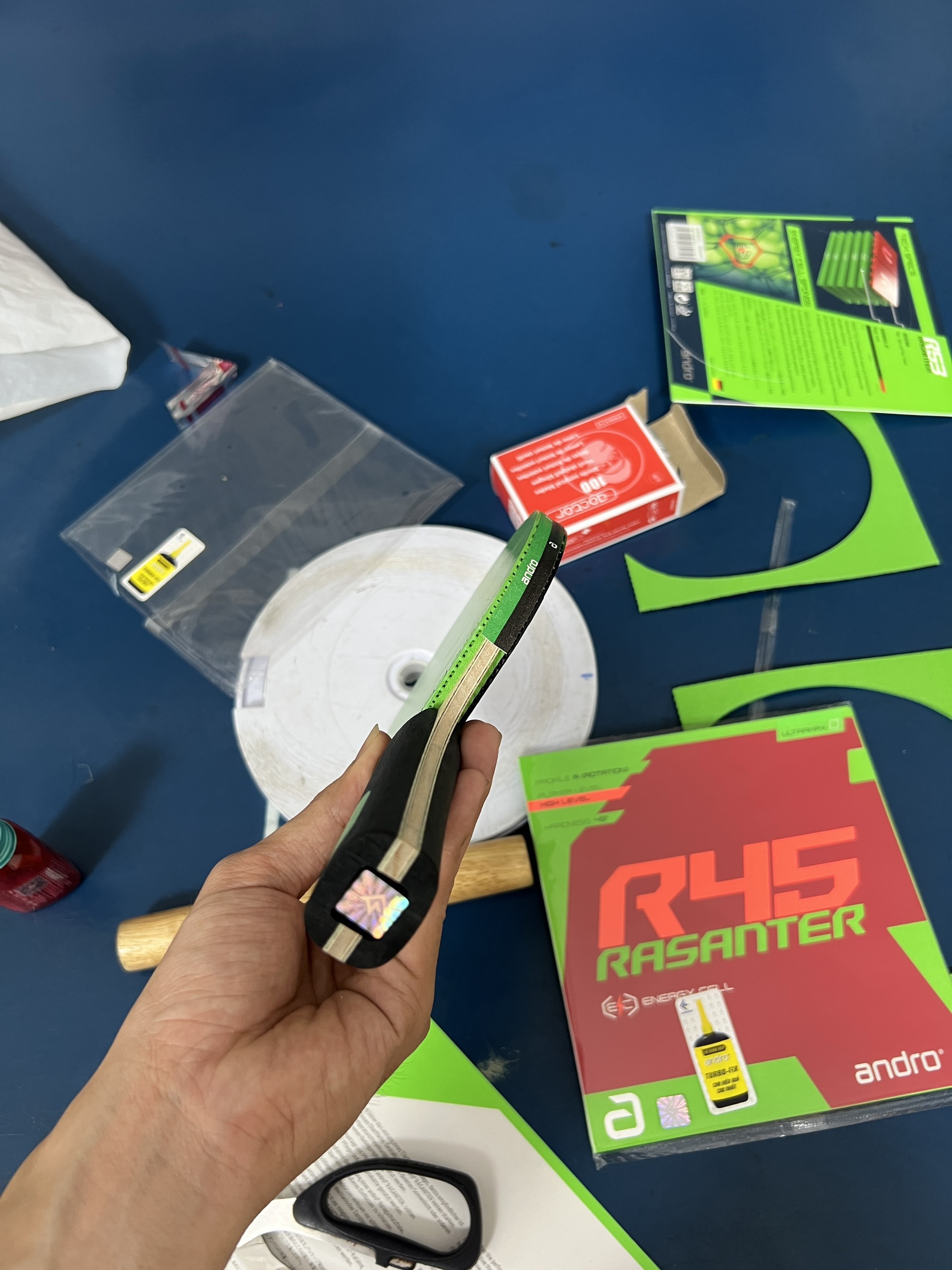 Combo cốt vợt Andro Synteliac VCO kết hợp mặt vợt Andro R53 và Andro R45