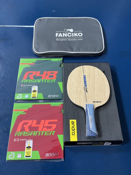 Combo cốt vợt Andro Treiber Q kết hợp mặt vợt Andro R48 và Andro R45