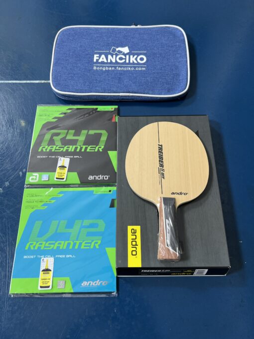 Combo cốt vợt Andro Treiber Z kết hợp mặt vợt Andro Rasanter R47 và Andro Rasanter V42